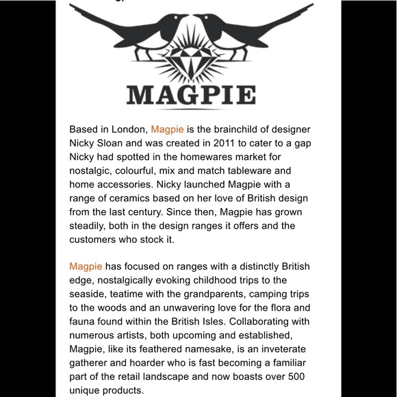 NEW porcelain 1 ‘Sarah Campbell VIVA MUG’ Mug by Magpie - Chevron - Picture 5 of 9